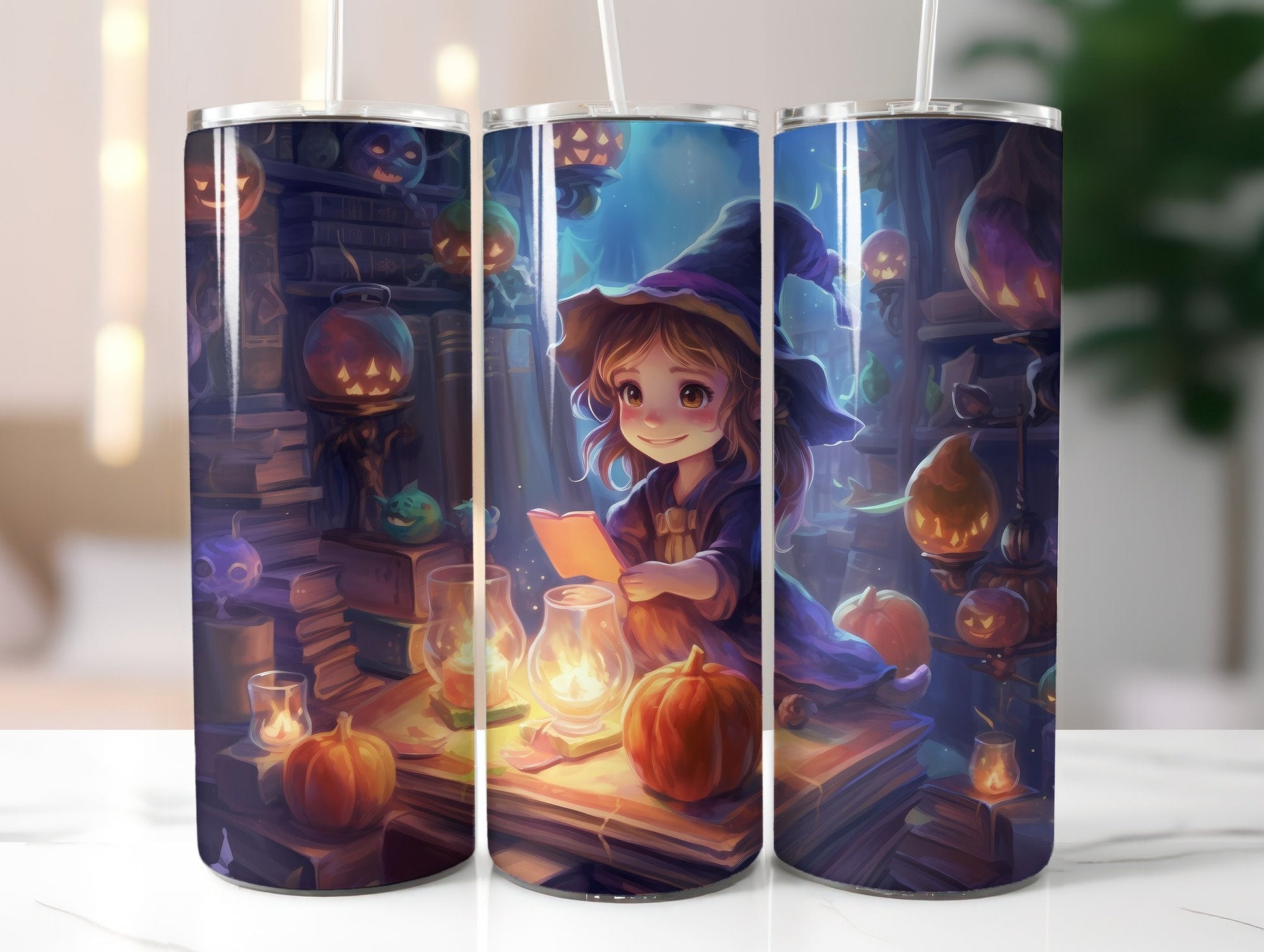 Cute Witch Tumbler Wrap - CraftNest