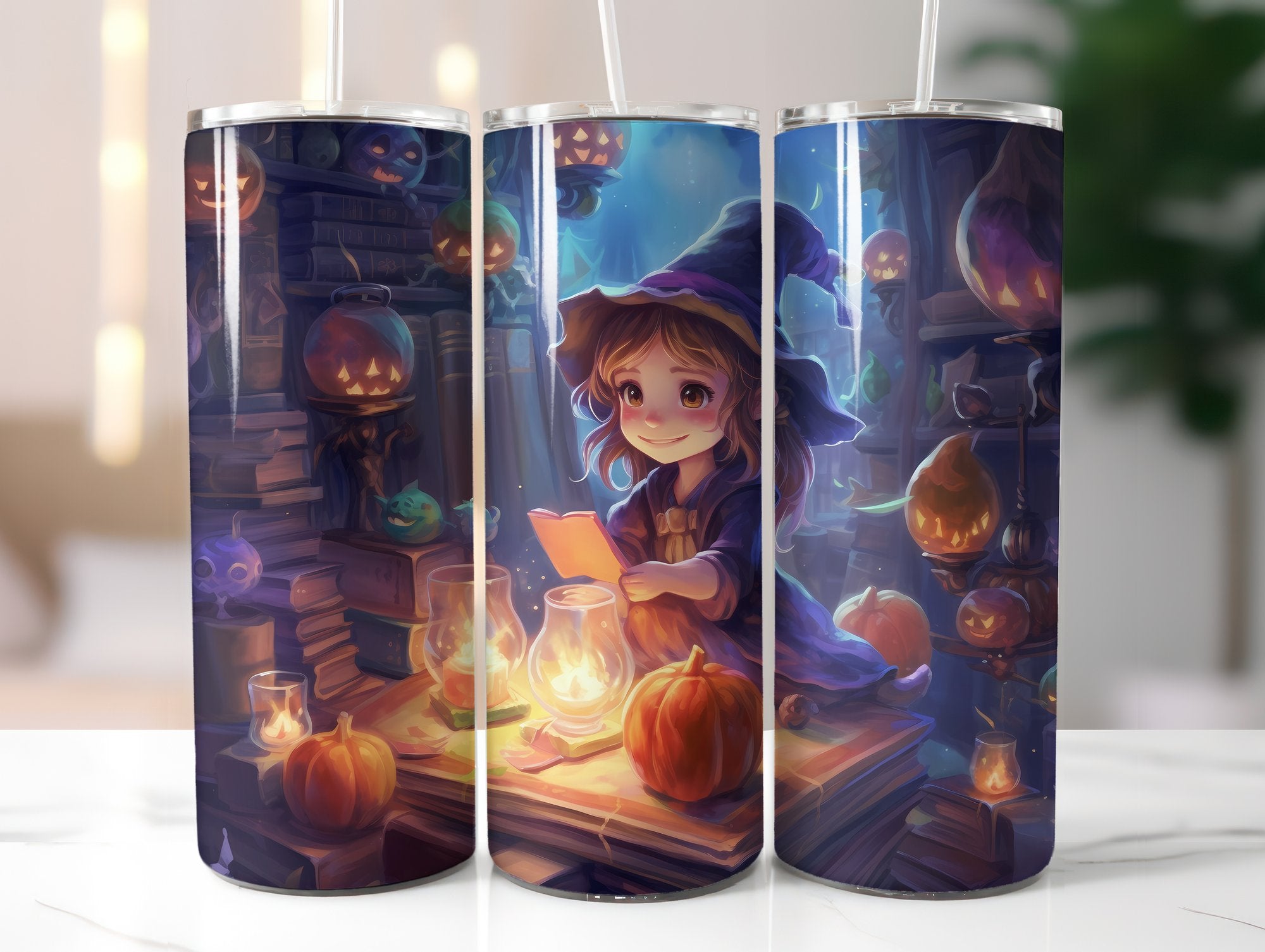 Cute Witch Tumbler Wrap - CraftNest