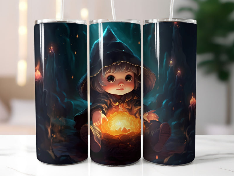 Cute Witch Tumbler Wrap - CraftNest