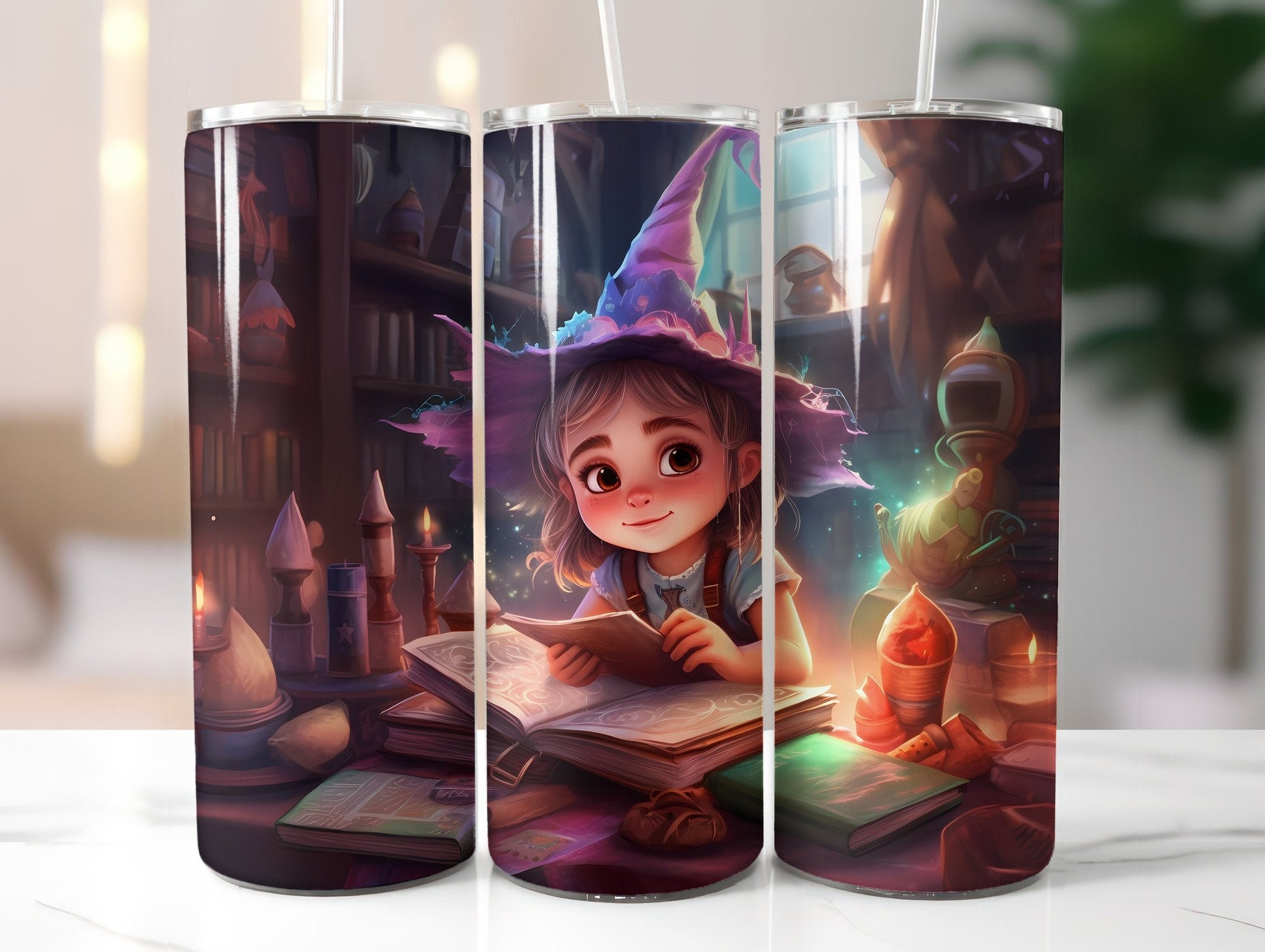 Cute Witch Tumbler Wrap - CraftNest