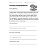 Daisy the Dog Reading Comprehension Worksheet