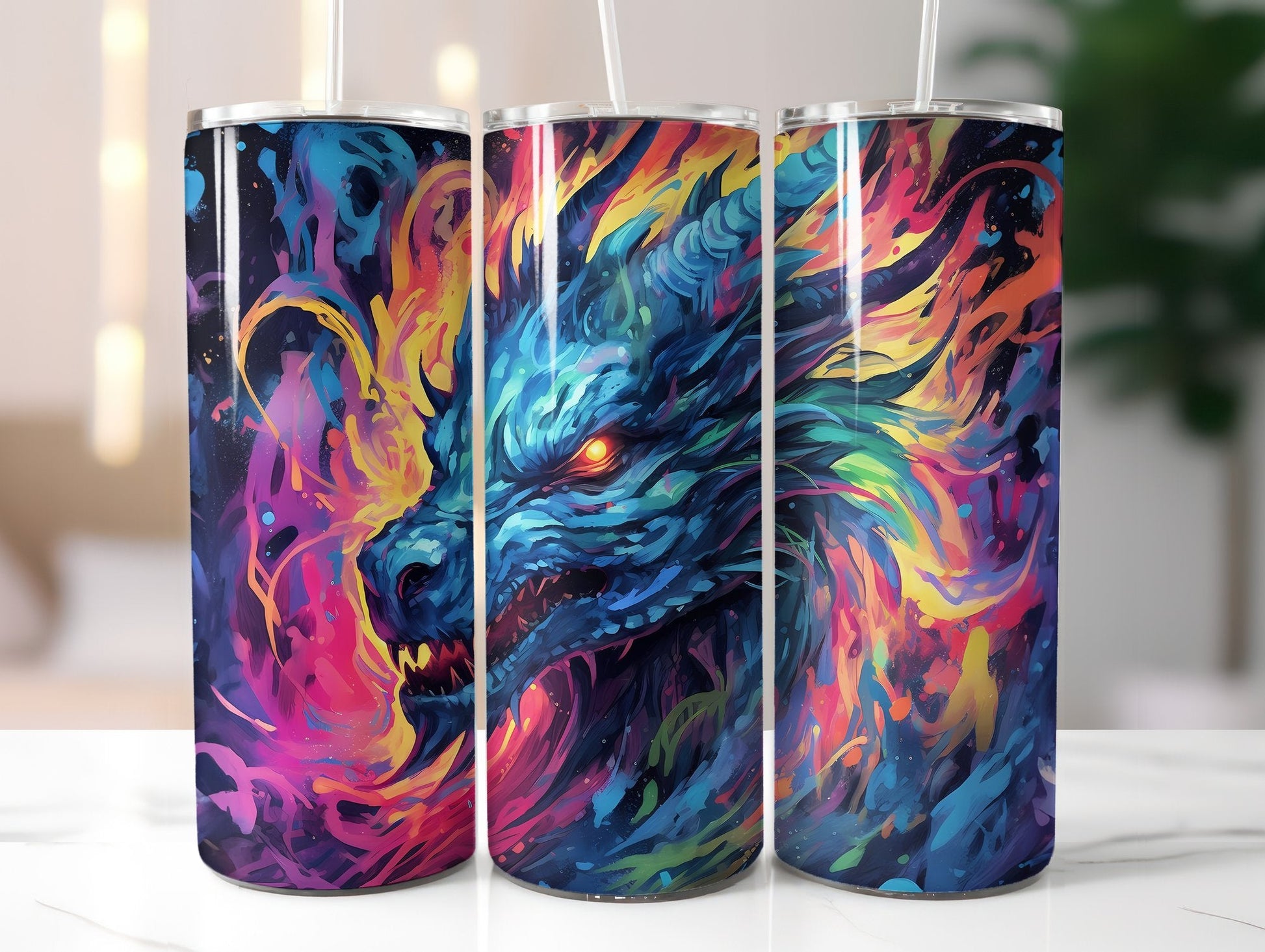 Dark Fanatasy Dragons Tumbler Wrap - CraftNest