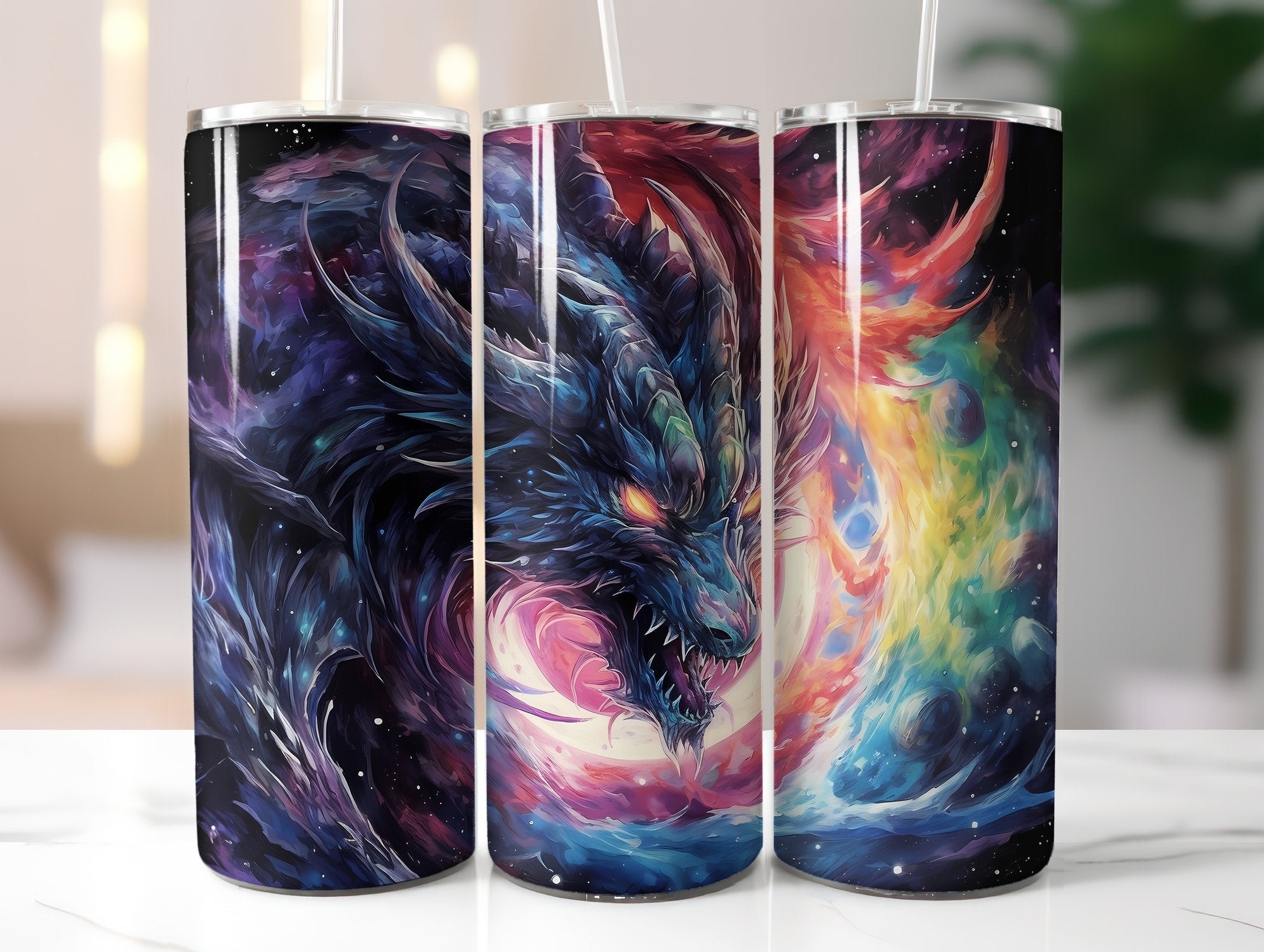 Dark Fanatasy Dragons Tumbler Wrap - CraftNest