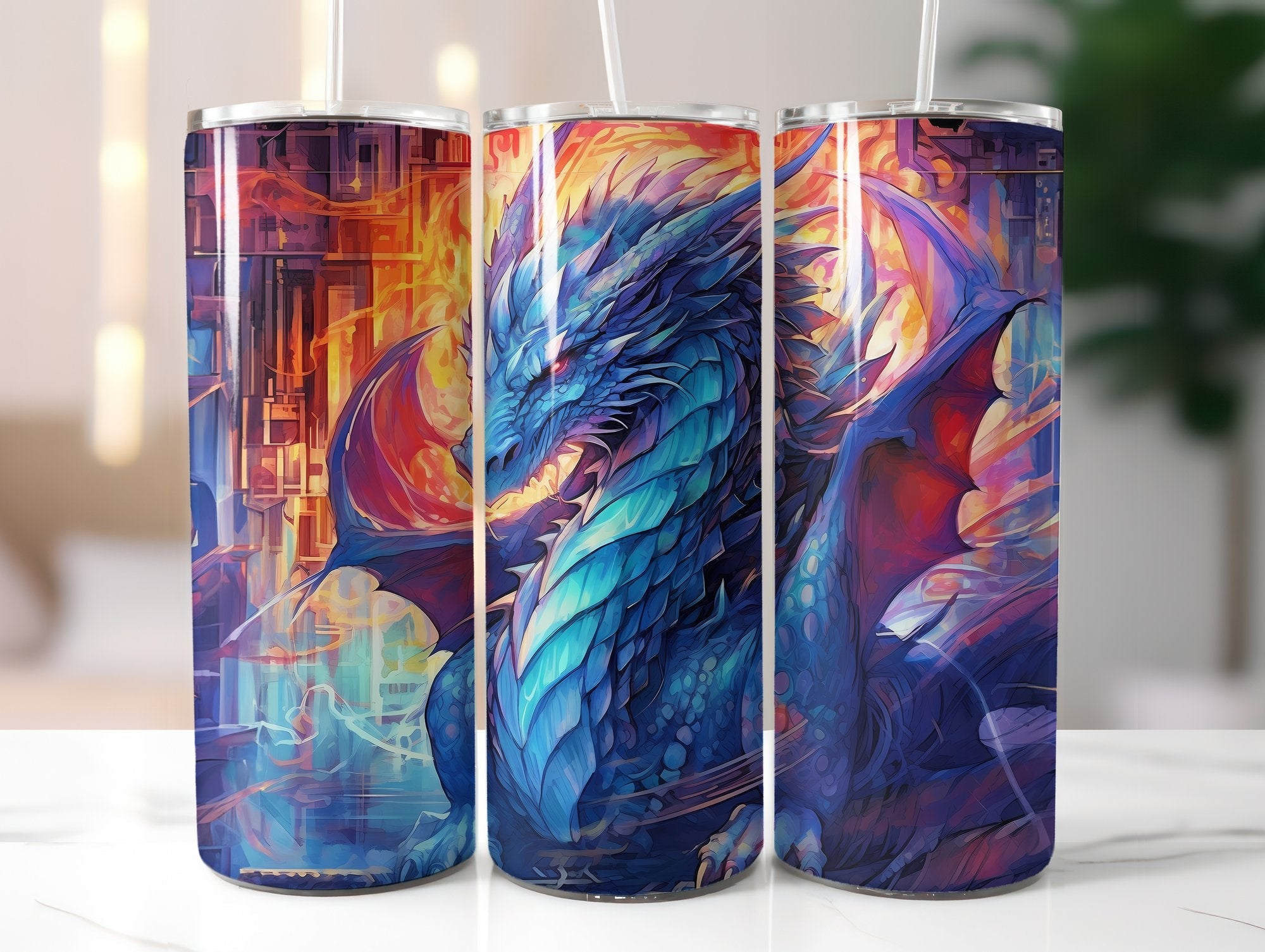 Dark Fanatasy Dragons Tumbler Wrap - CraftNest
