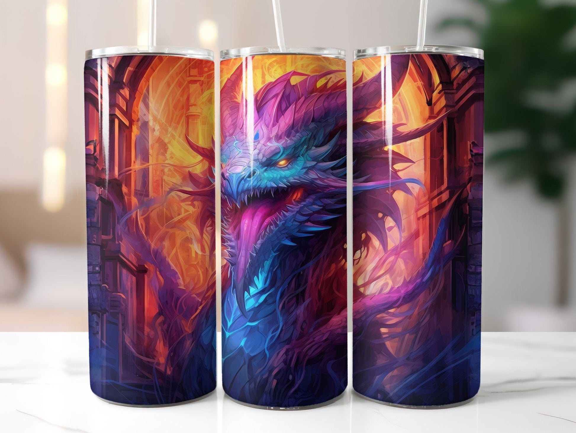 Dark Fanatasy Dragons Tumbler Wrap - CraftNest