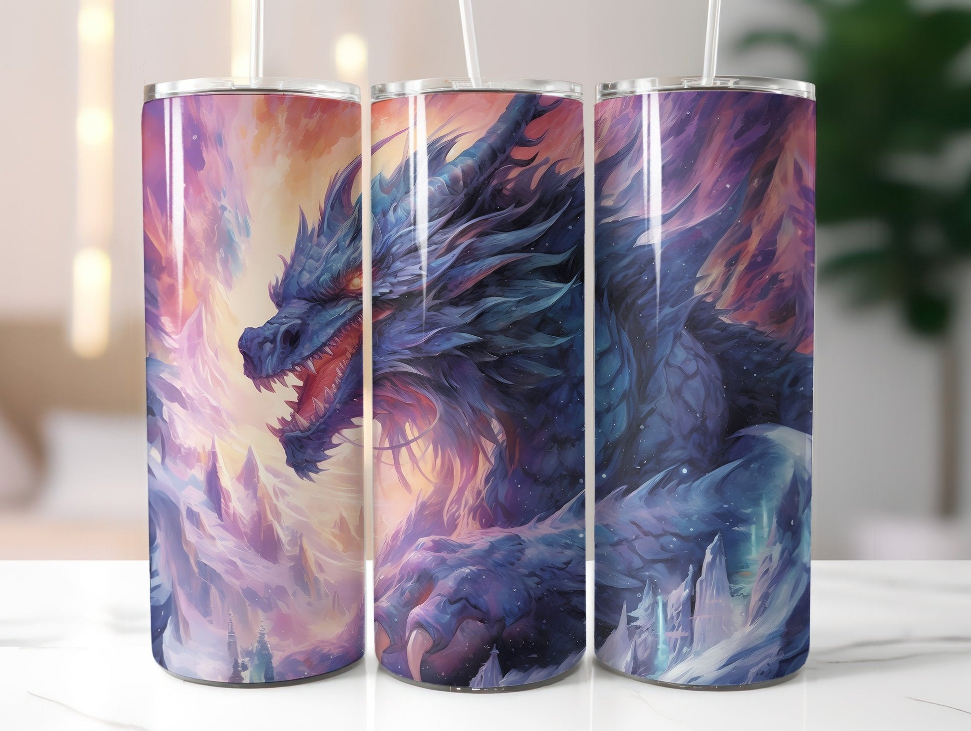 Dark Fanatasy Dragons Tumbler Wrap - CraftNest