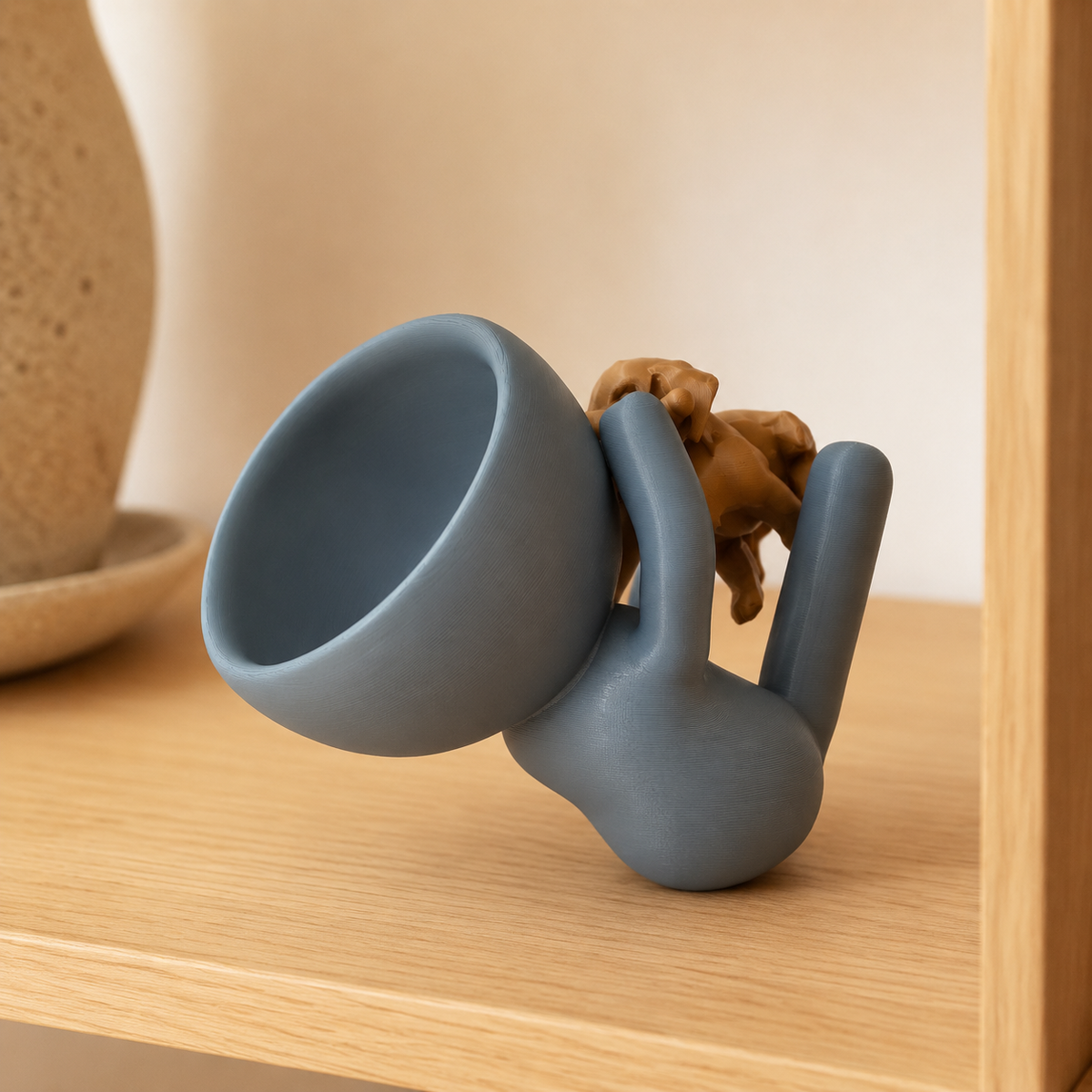 Robert with Sitting Dog Figurine Print STL File