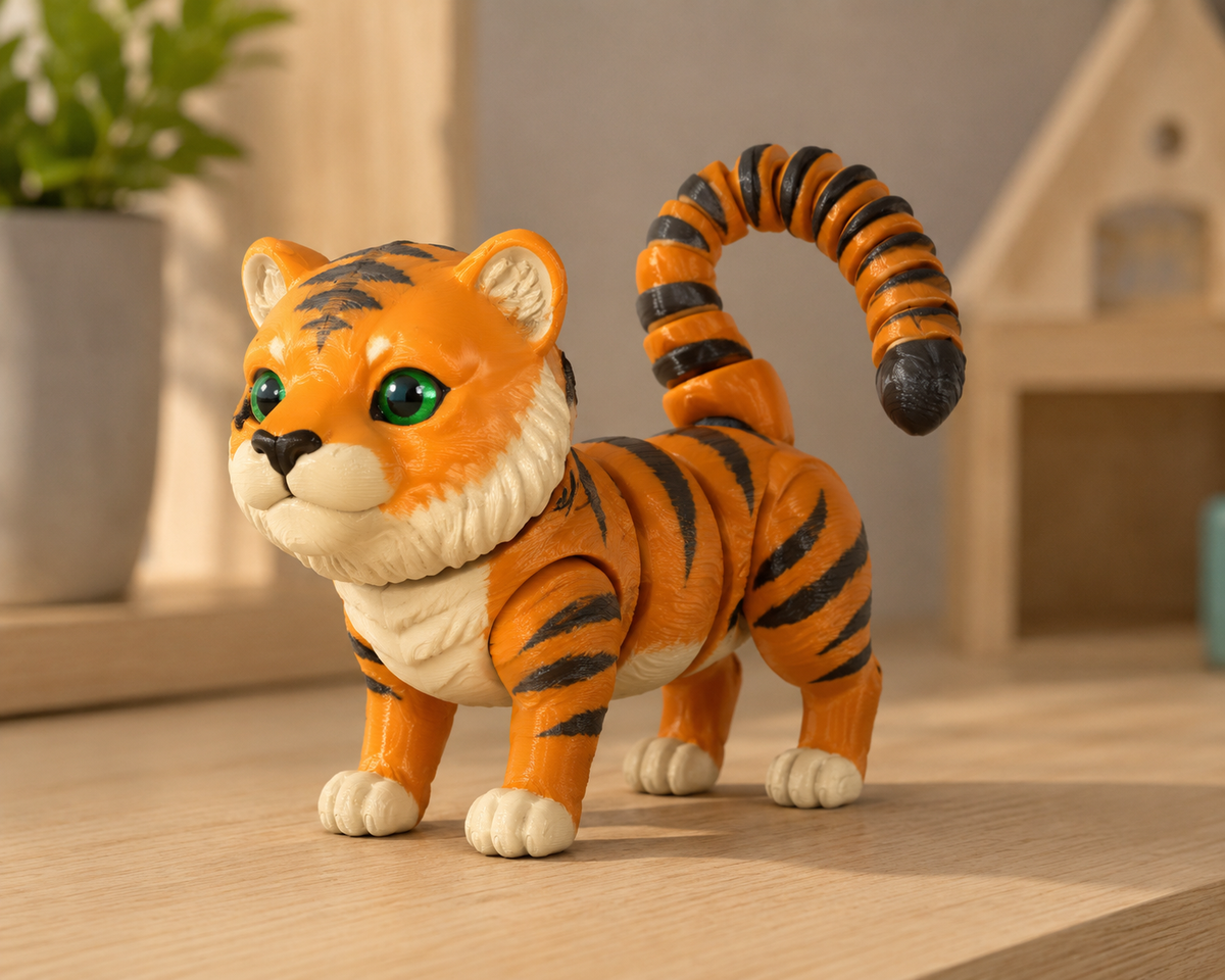 Tiger Figurine Body Component Print STL File