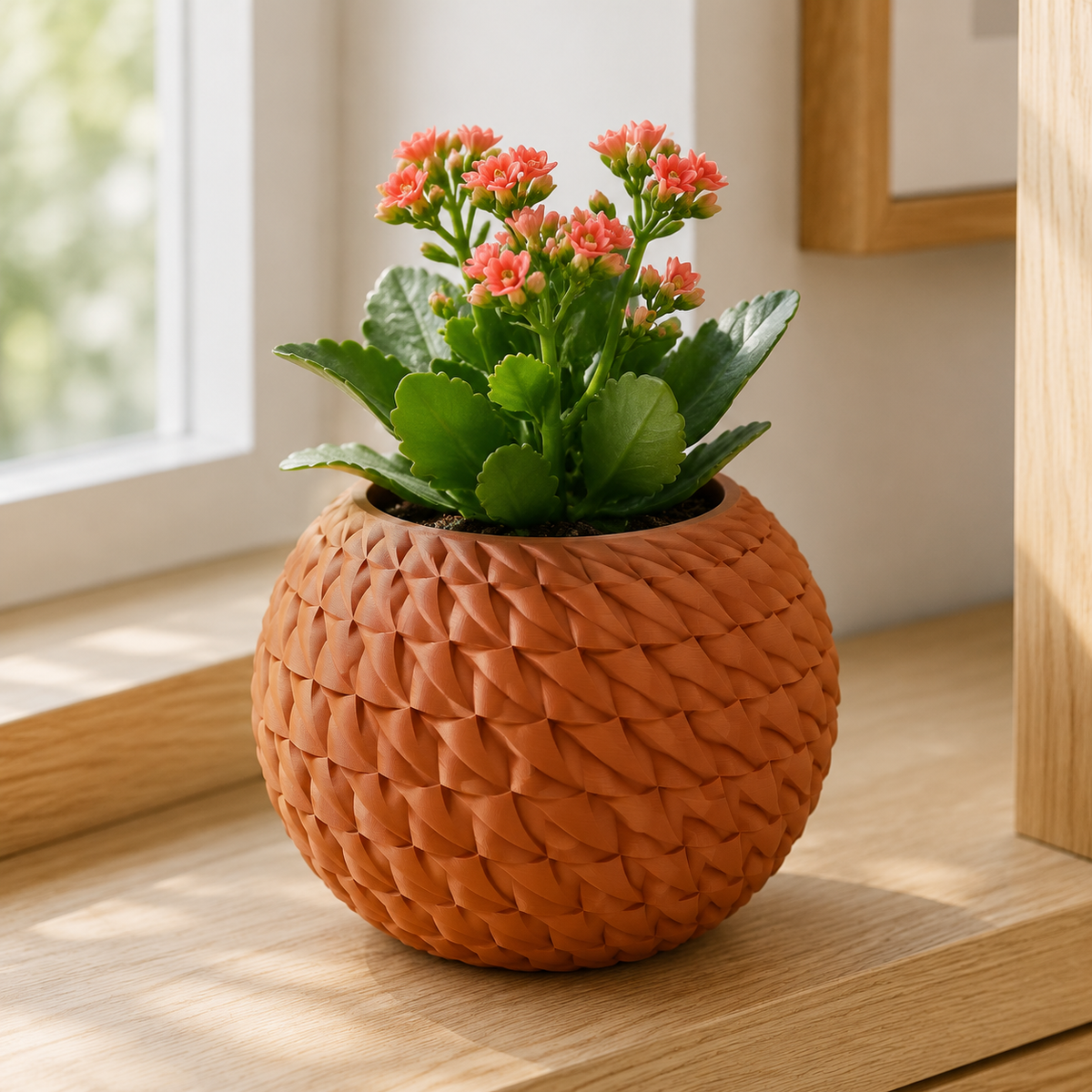 Knitted Texture Planter Pot 12 Cm Print STL File