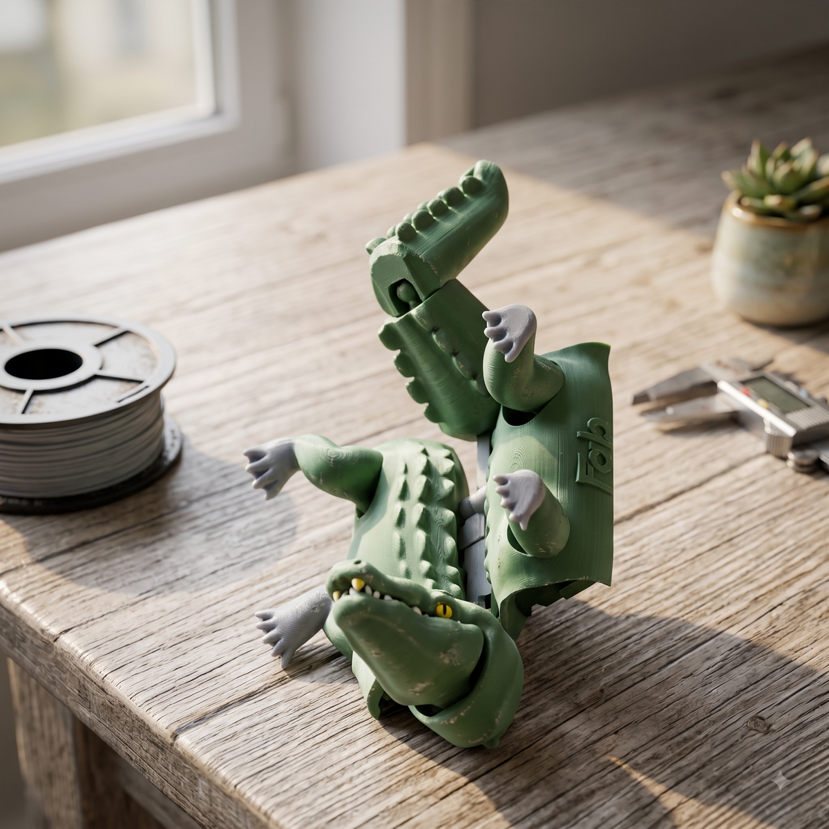 Articulated Foldable Crocodile Print STL File