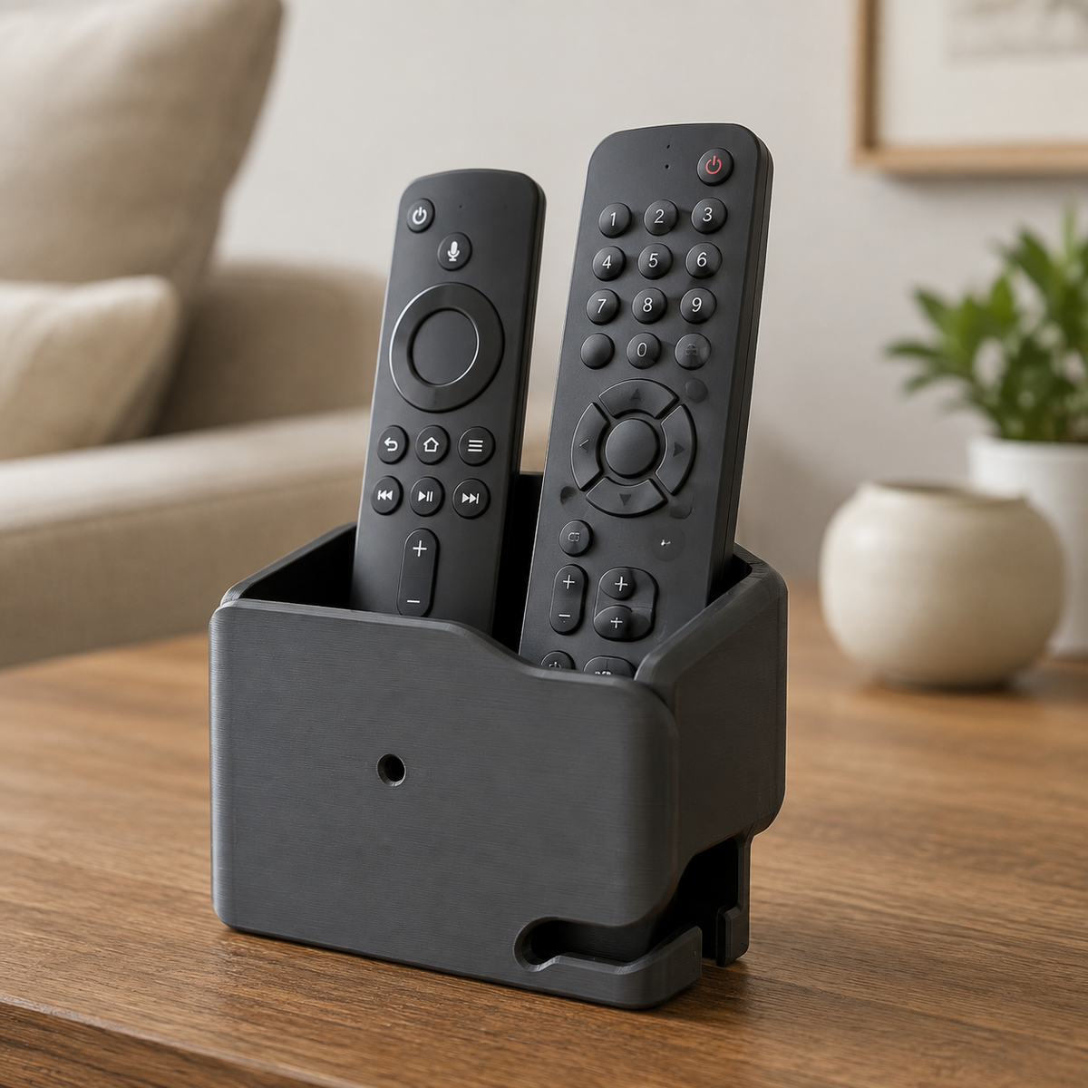 Universal Remote Control Holder Print STL File