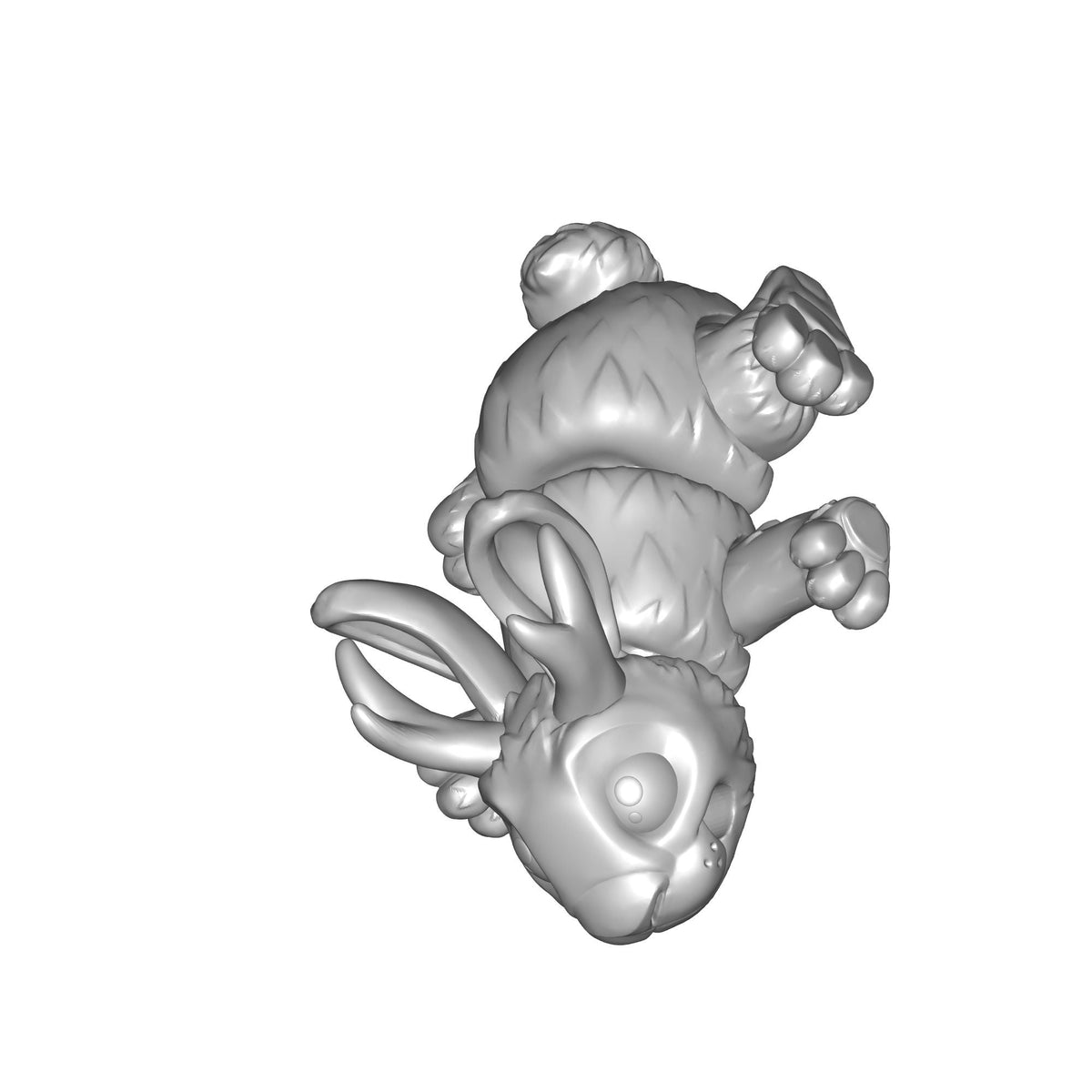 Mini Jackalope Pronghorn Keychain Print STL File