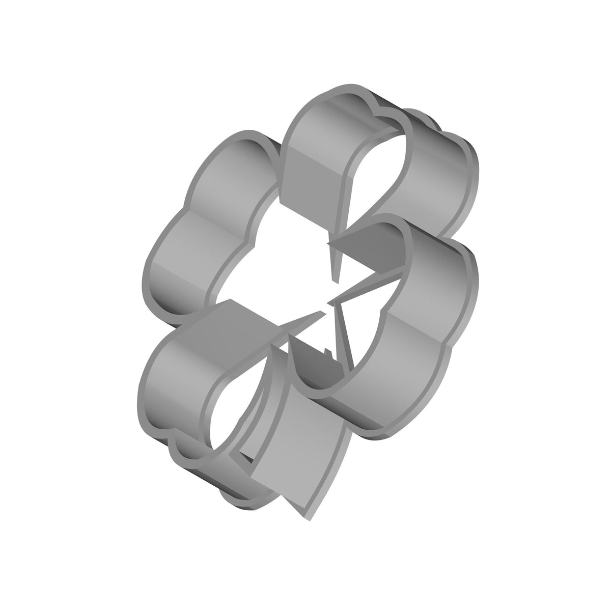 Four Leaf Clover Cookie Cutter 3 Inch Print STL File