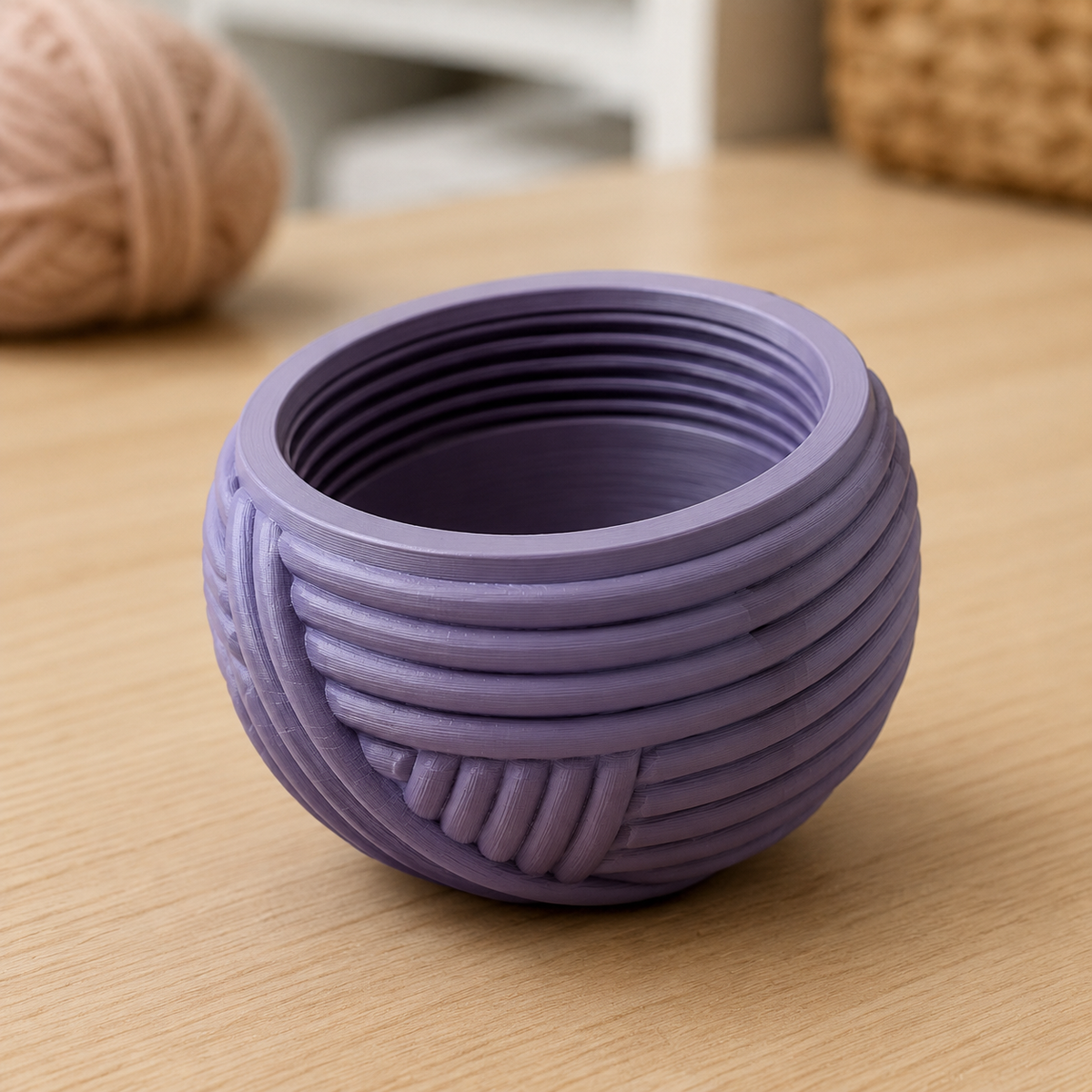 Threaded Yarn Ball Storage Container Print STL File