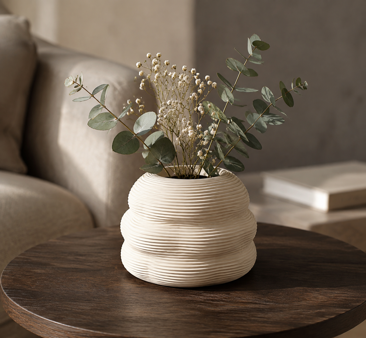Line Pattern Vase Small Print STL File