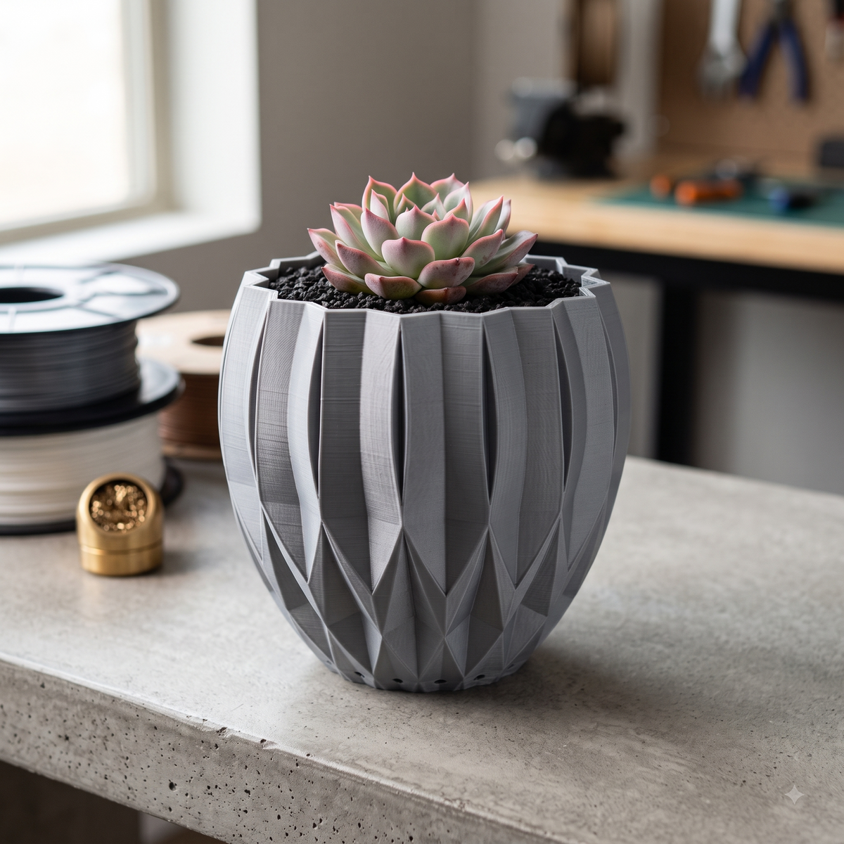 Geometric Planter Print STL File