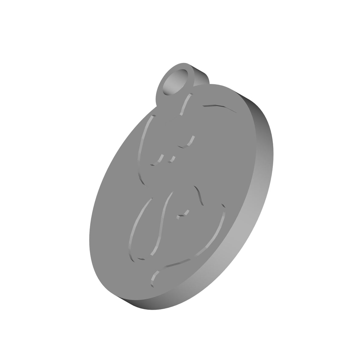 Yin Yang Dog Cat Keychain Print STL File