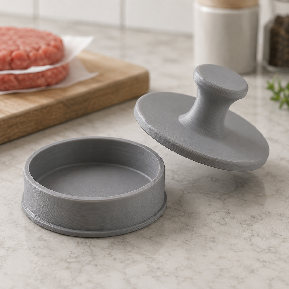 Burger Patty Mold Print STL File