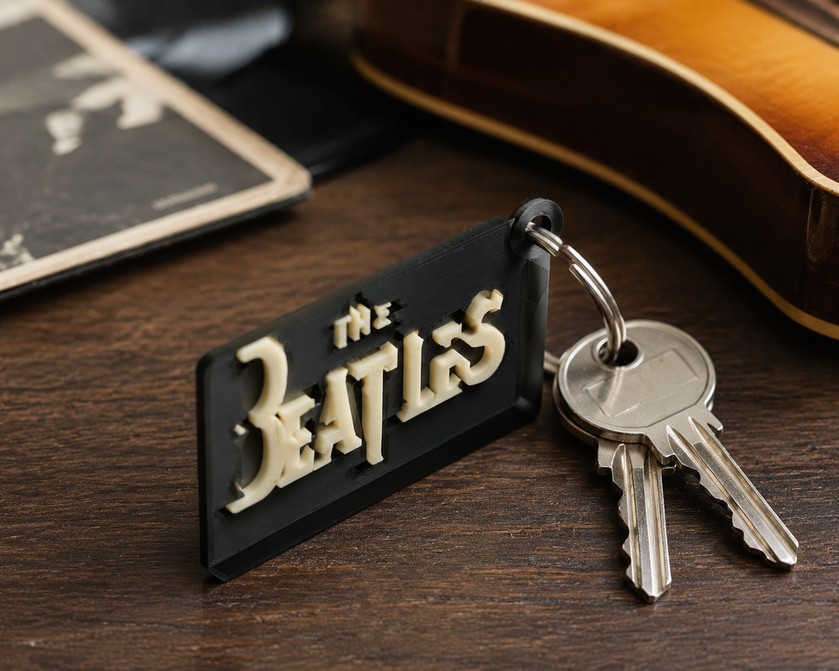 The Beatles Logo Keychain Print STL File