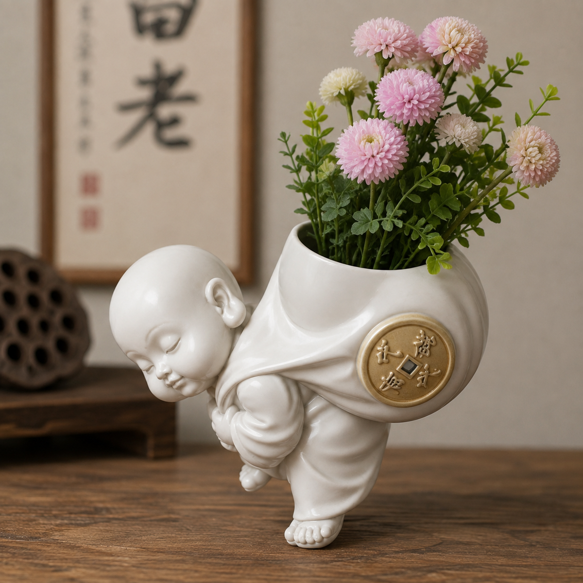 Buddha Letter Vase Print STL File