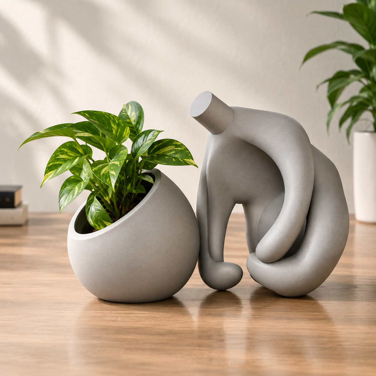 Yoga Leg Character Planter Print STL File