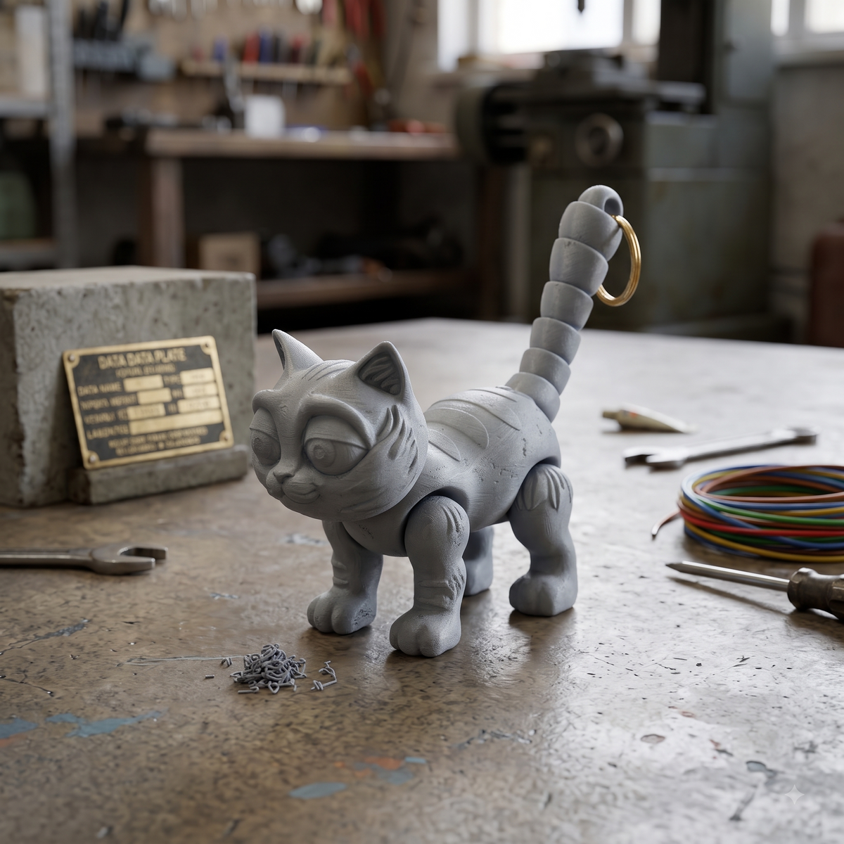 Articulated Flexi Kitten Print STL File