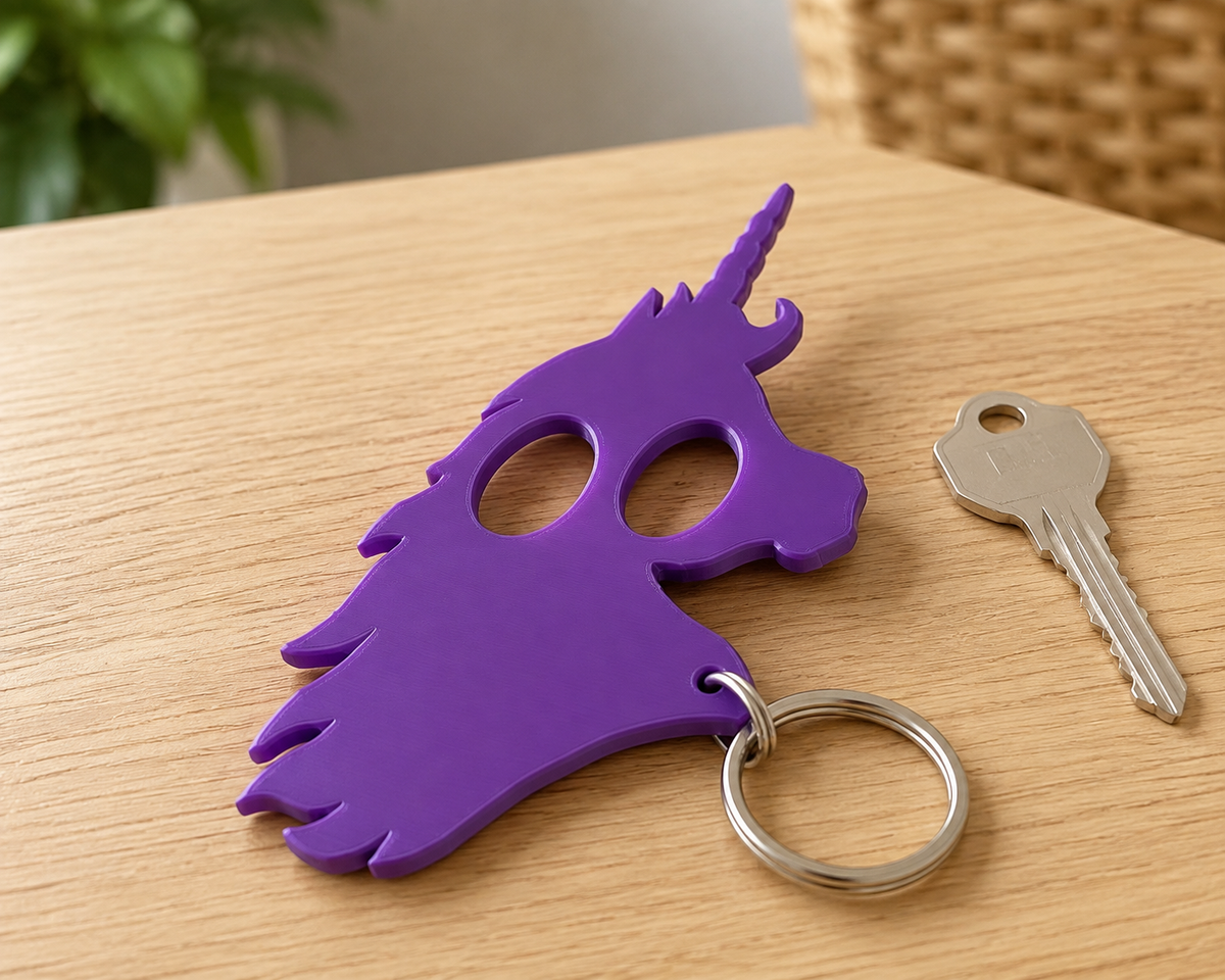 Unicorn Self Defense Keychain Print STL File