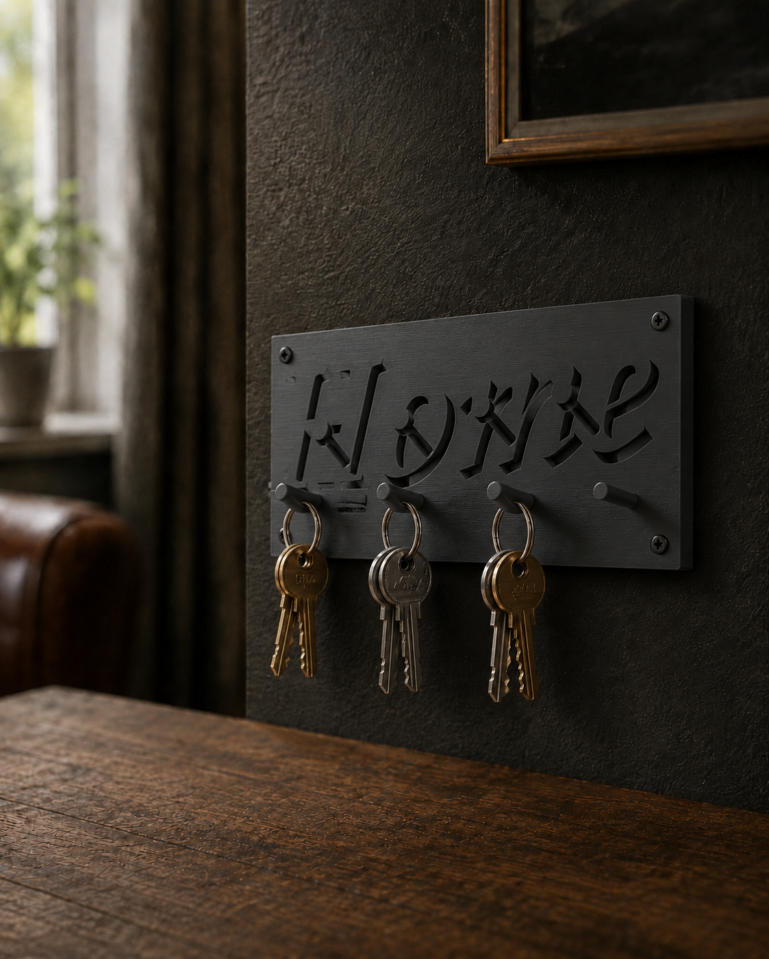 Key Holder with Mounting Holes Print STL File