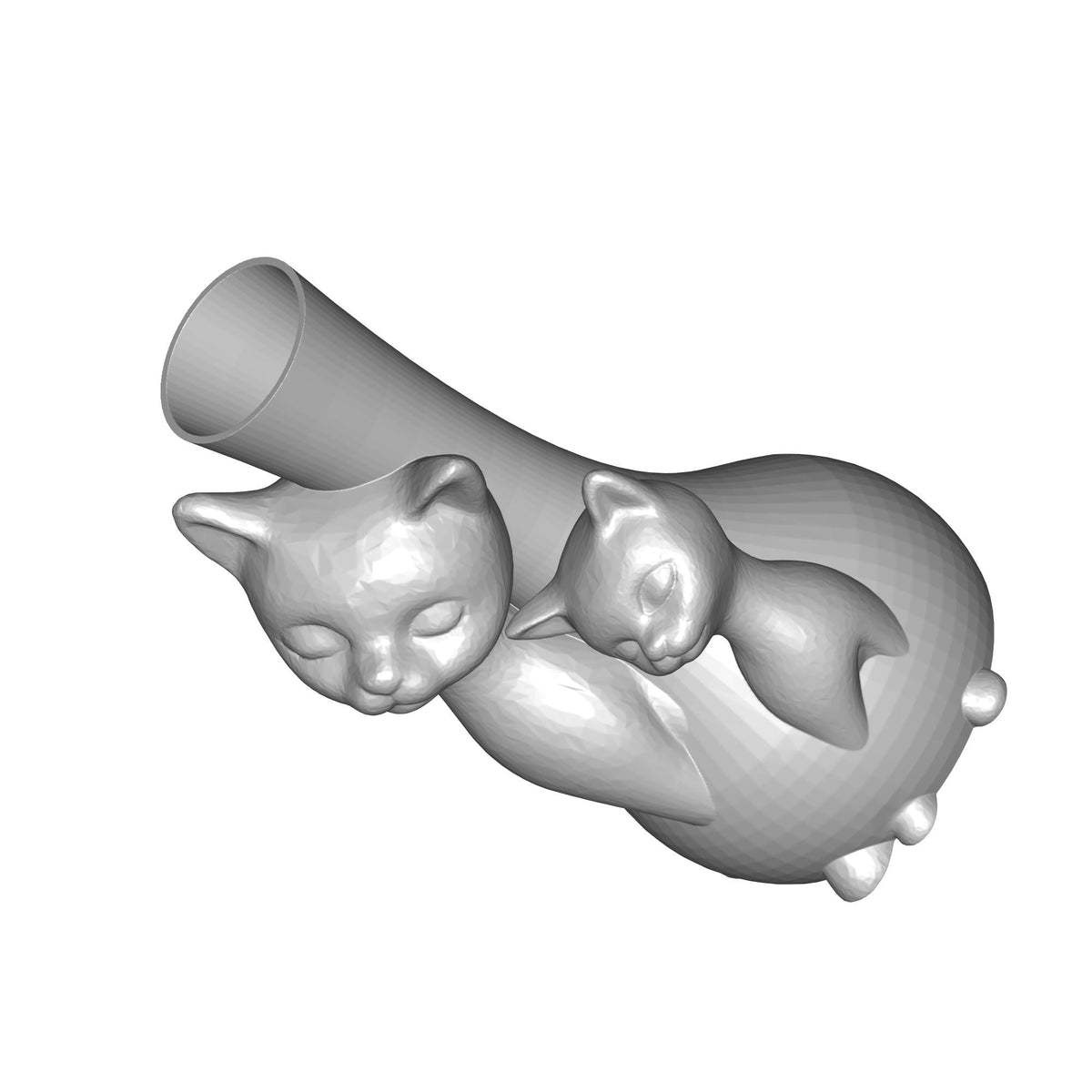 Cat Family Vase Print STL File