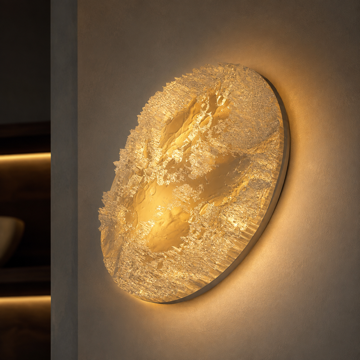 Moon Wall Lamp 380mm Print STL File