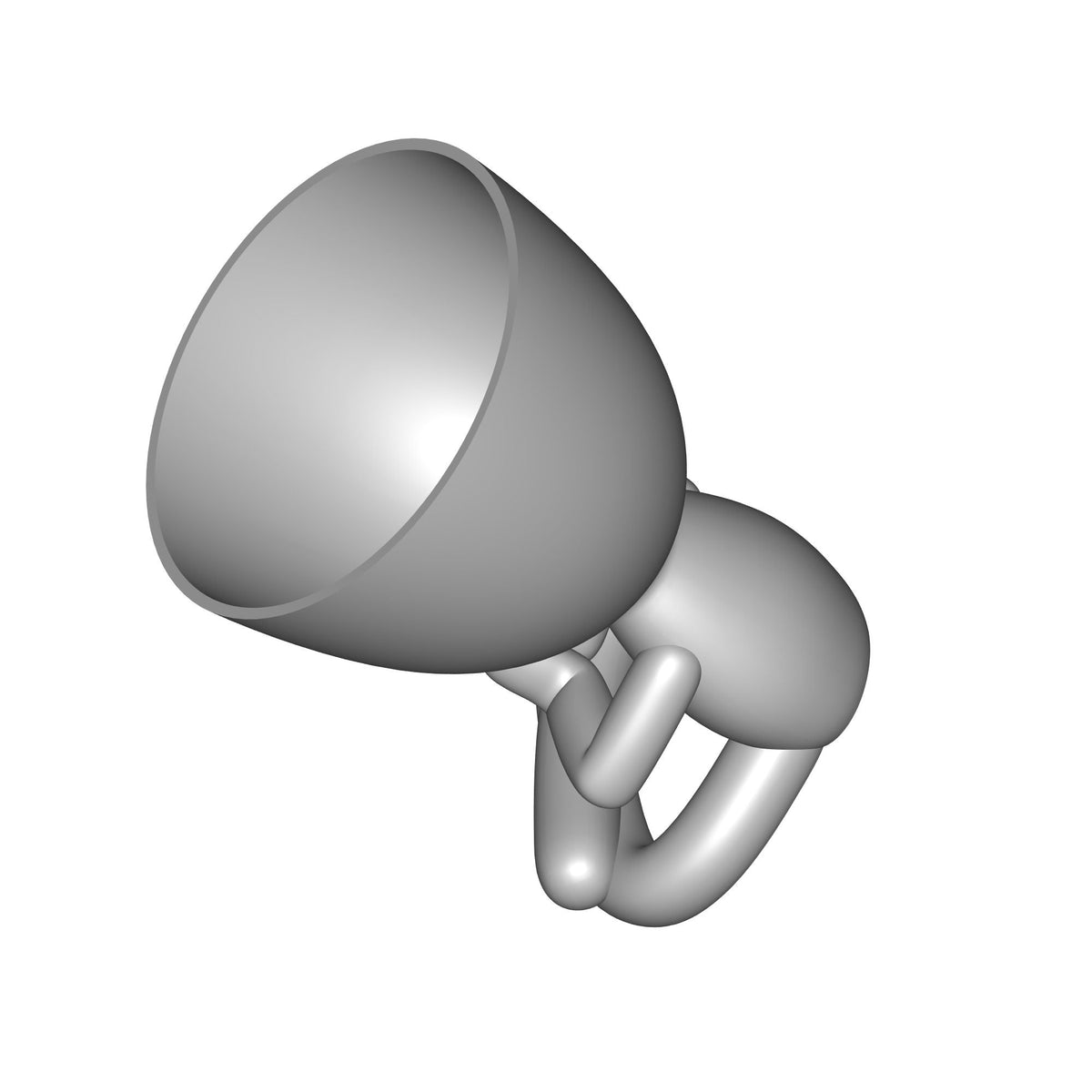 Meditating Praying Character Planter Print STL File