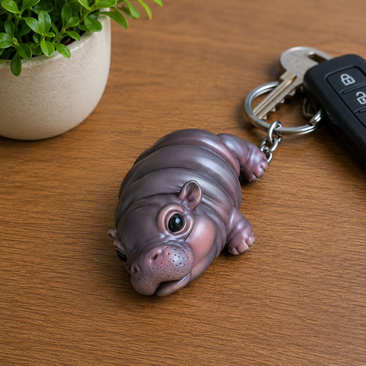 Baby Hippo Keychain Print STL File