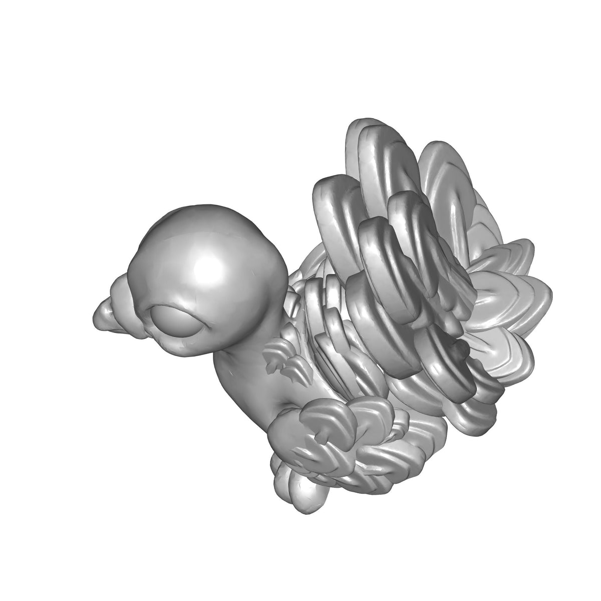 Tiny Turkey Figurine Print STL File