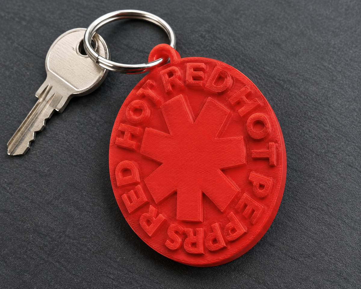 Red Hot Chili Peppers Logo Keychain Print STL File