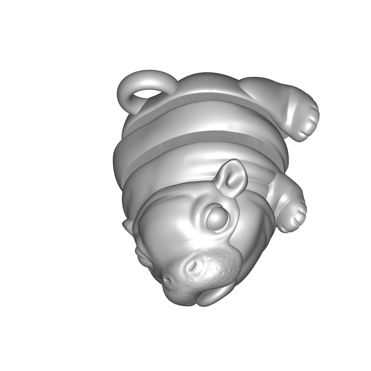 Baby Hippo Keychain Print STL File