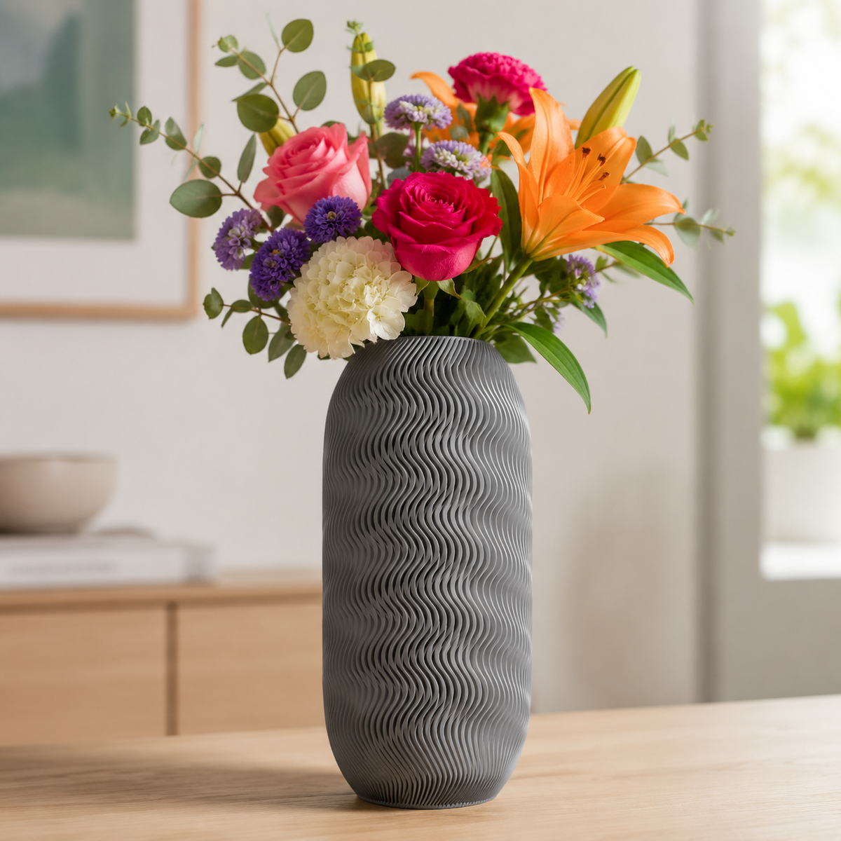 S Line Decorative Vase Print STL File