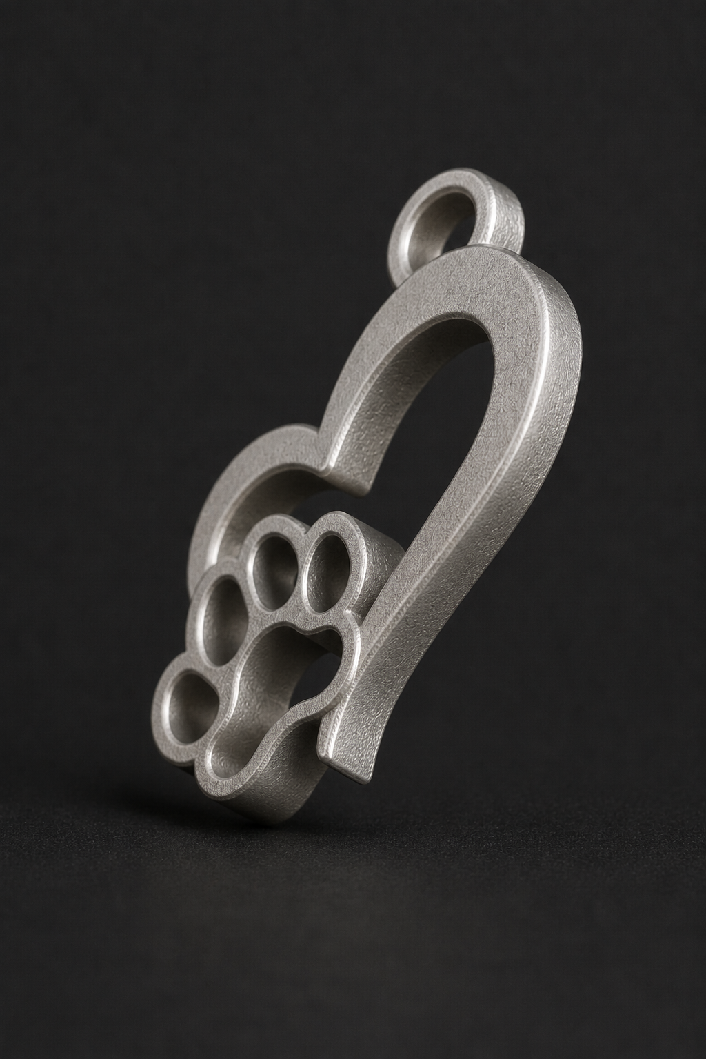Paw Print Heart Pendant Print STL File