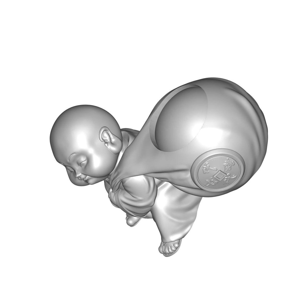 Buddha Letter Vase Print STL File