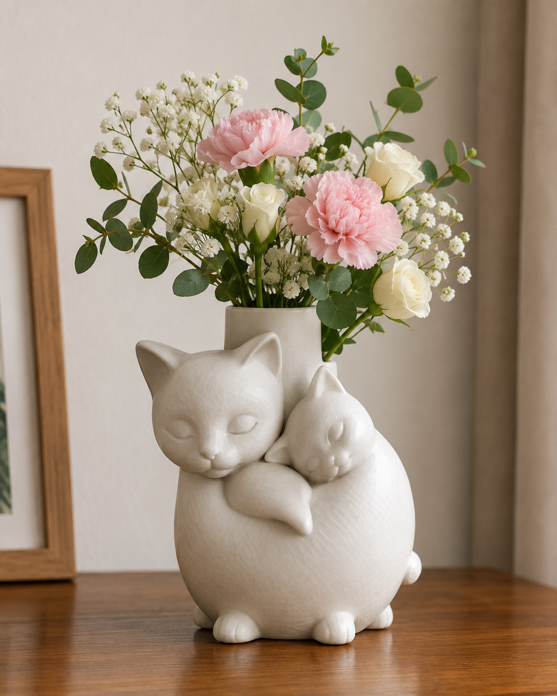 Cat Family Vase Print STL File