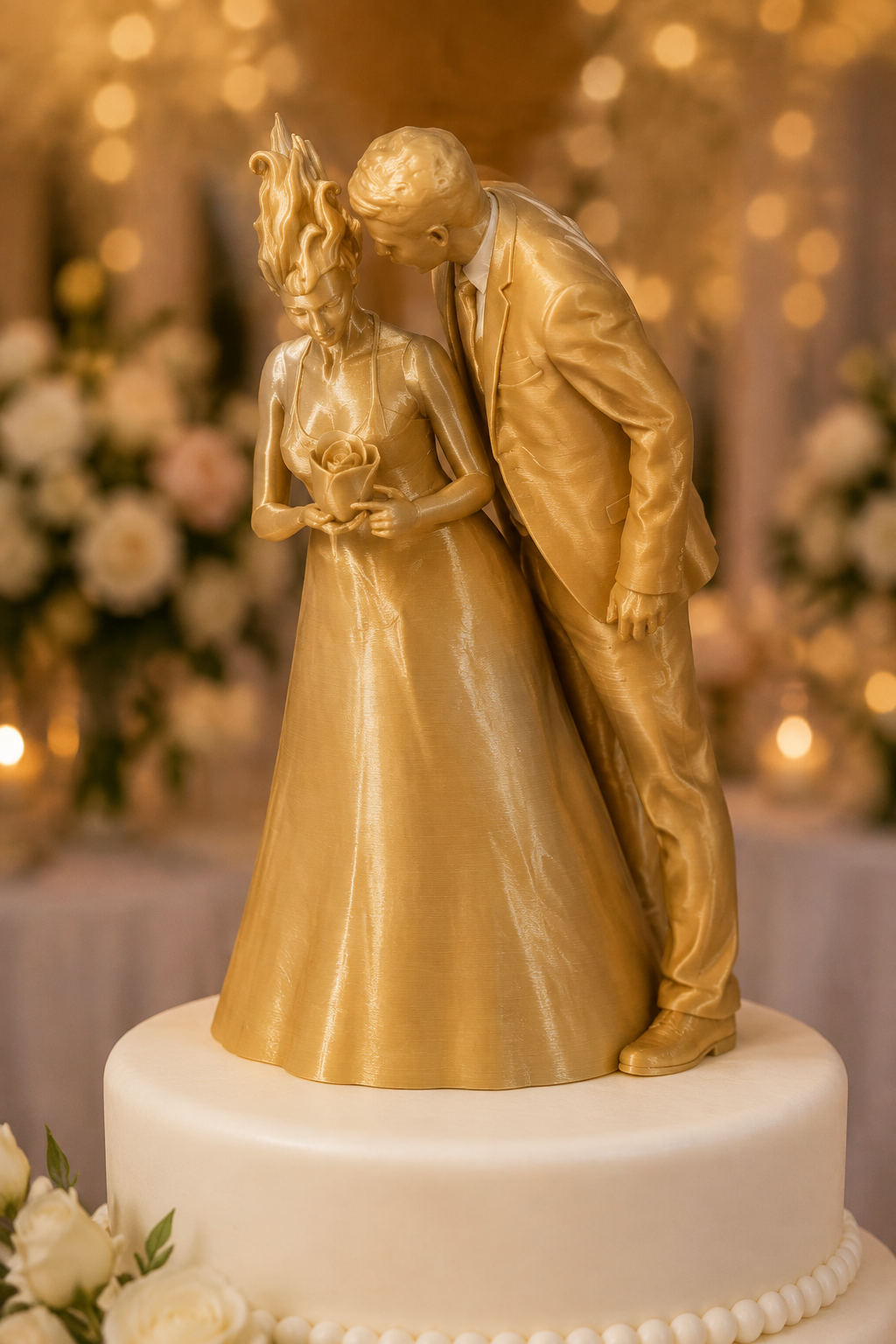 Newlyweds Couple Figurine Print STL File