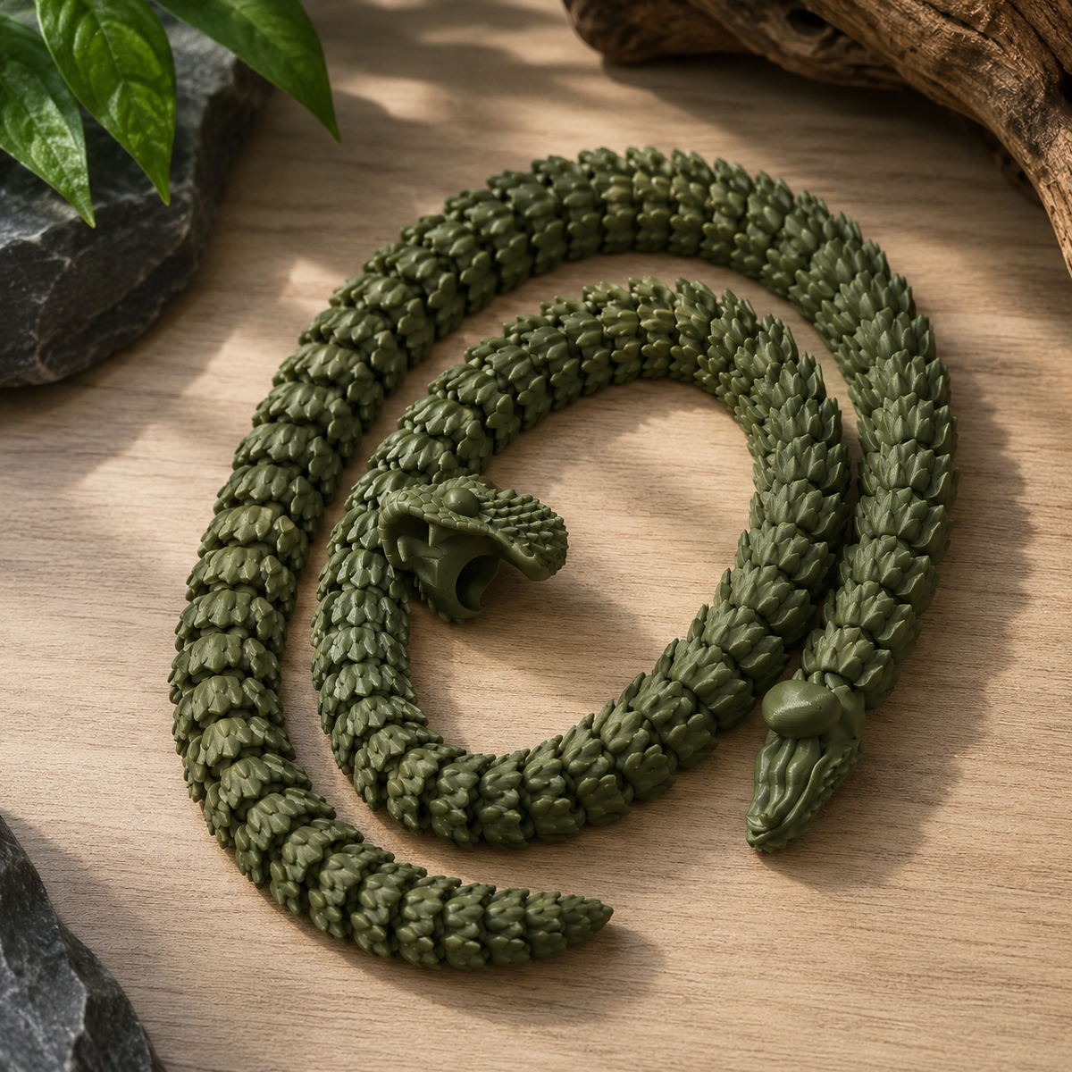 Articulated Viper Snake Long Print STL File