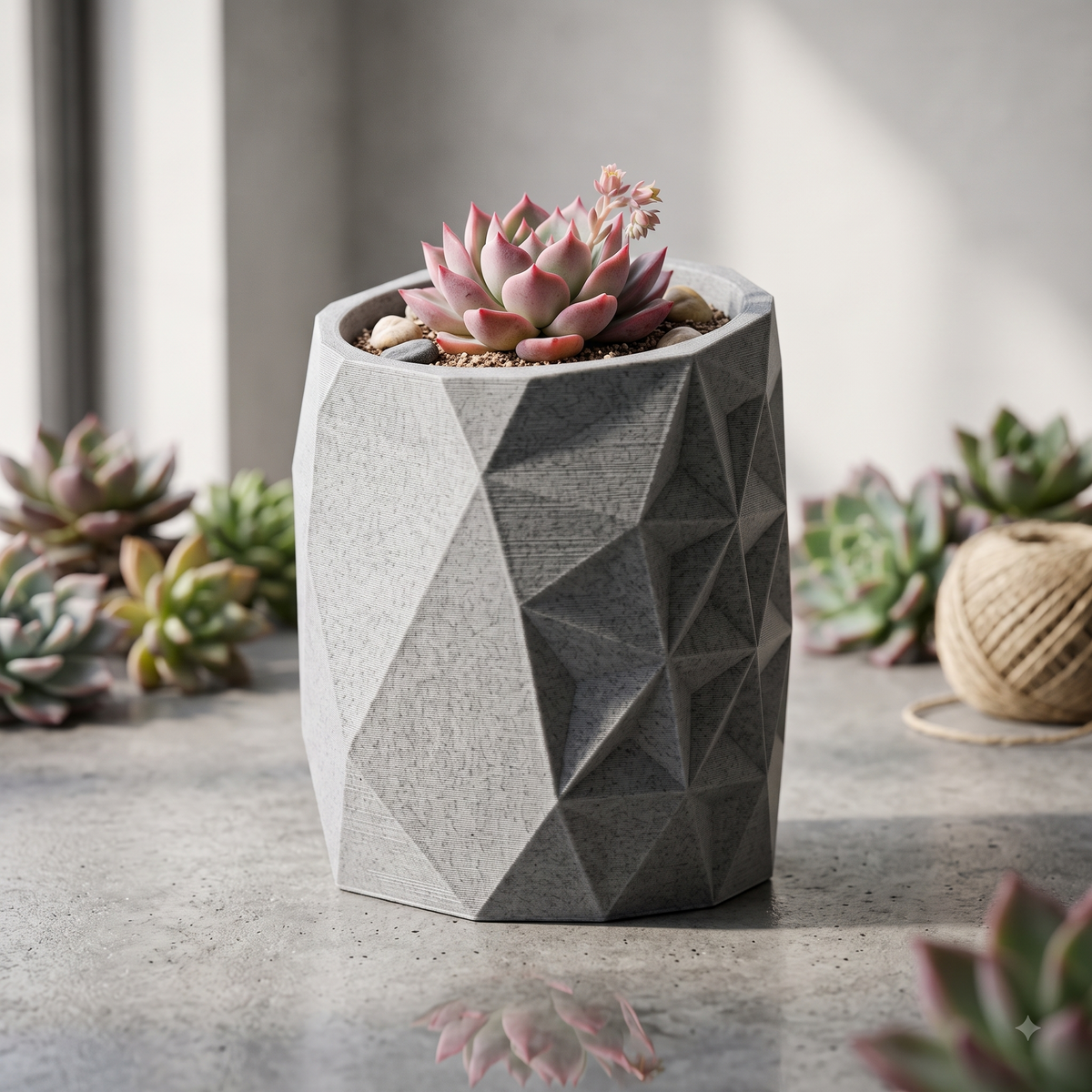 Geometric Stone Decor Print STL File