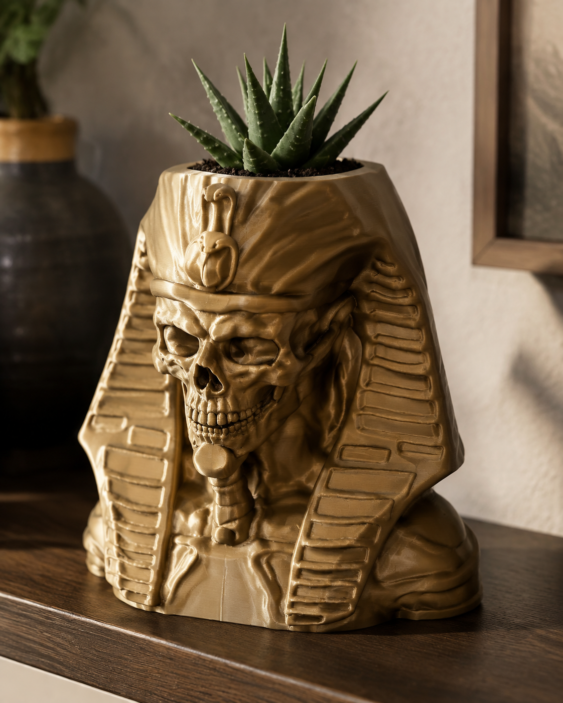 Undead Pharaoh Planter Pot Print STL File