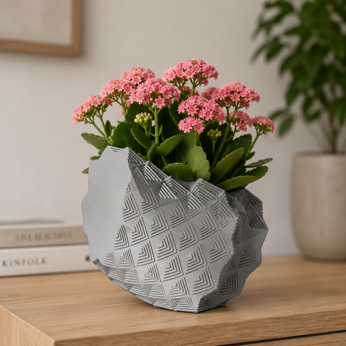 Bismuth Crystal Planter Pot Print STL File