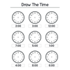 Draw the Time Worksheets for Kindergarten