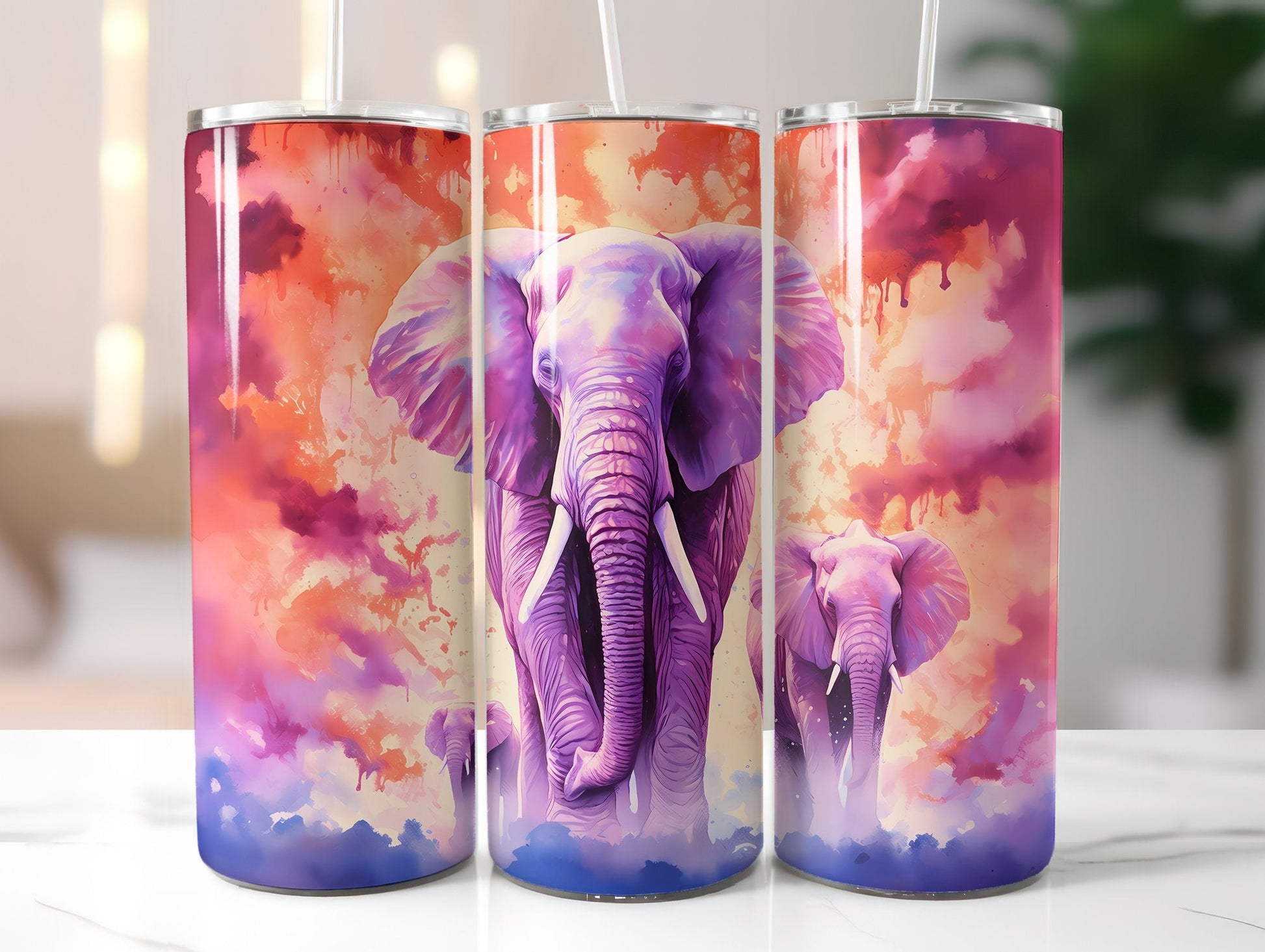 Elephants Tumbler Wrap - CraftNest