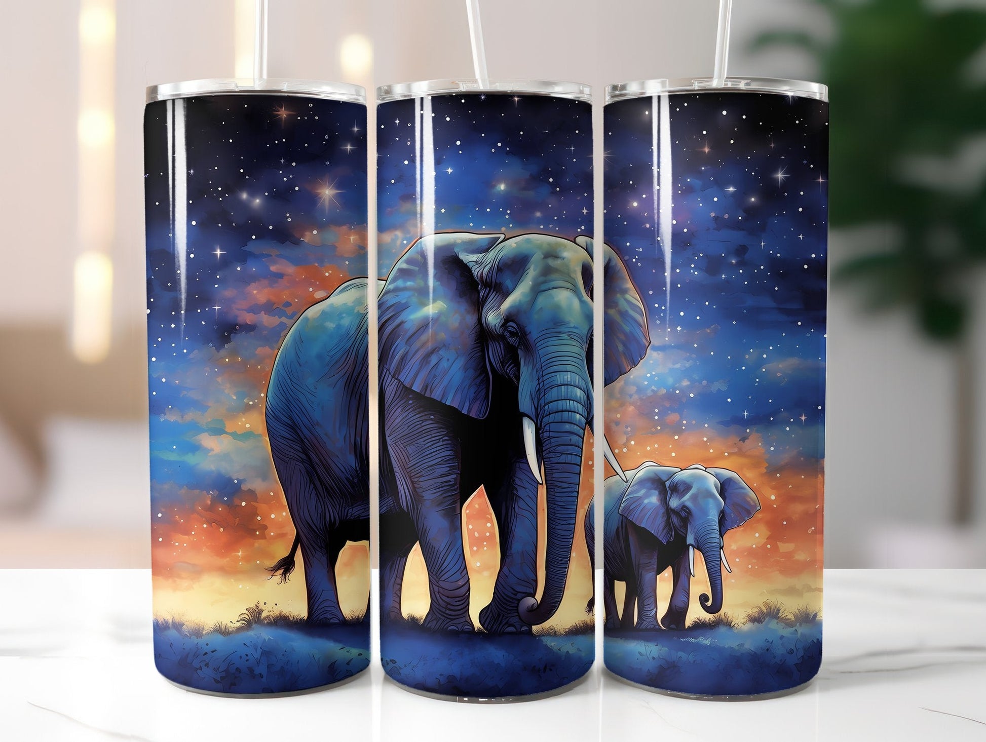 Elephants Tumbler Wrap - CraftNest