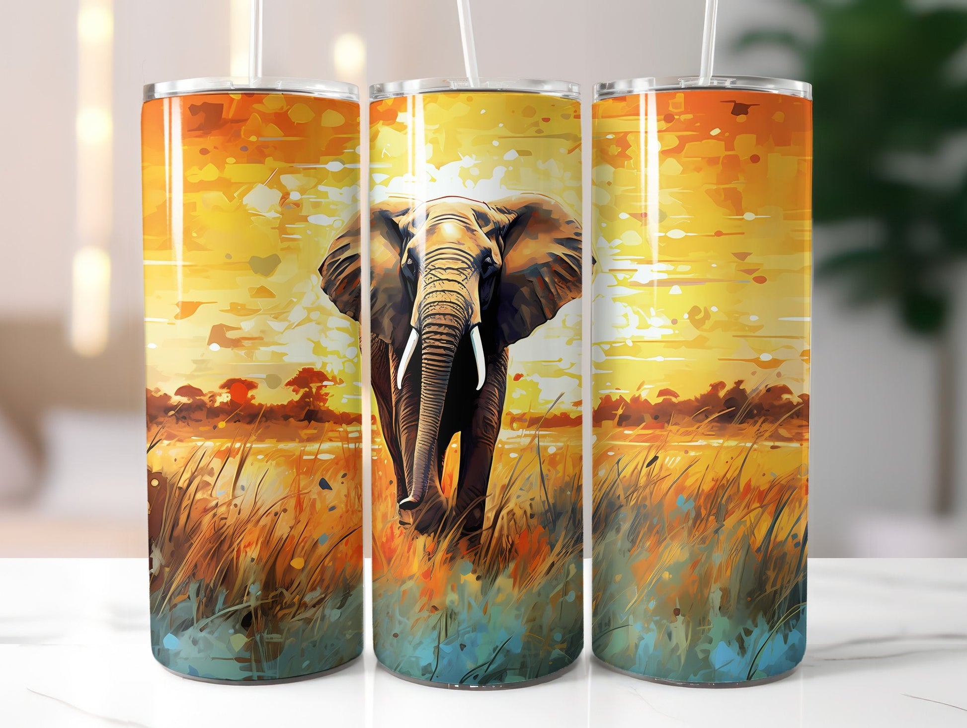 Elephants Tumbler Wrap - CraftNest