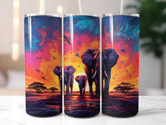 Elephants Tumbler Wrap - CraftNest