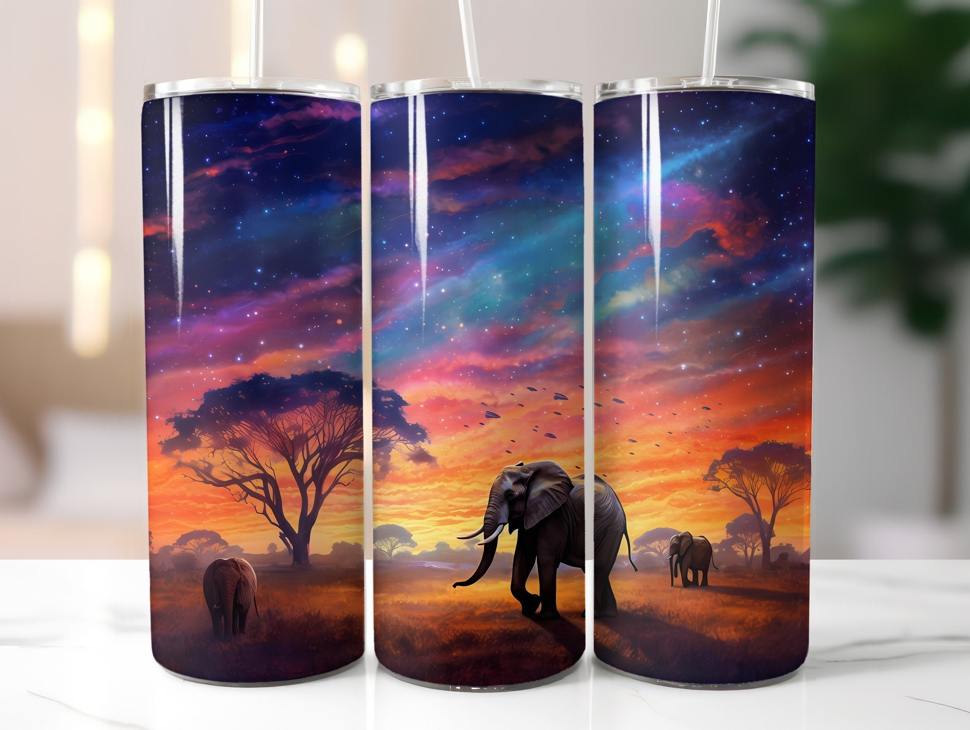 Elephants Tumbler Wrap - CraftNest